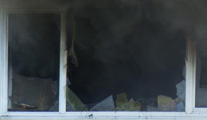 Smoke damaged house Smoke damaged house