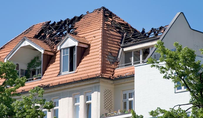 Residential fire damaged property Residential fire damaged property