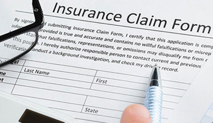 Insurance claiming form